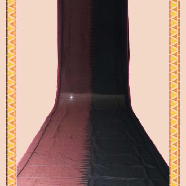 Kumbhak Design Black & Golden Handloom Cotton Saree by Prantik Handloom