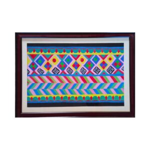 A painting of Abstract Pattern Tribal Art