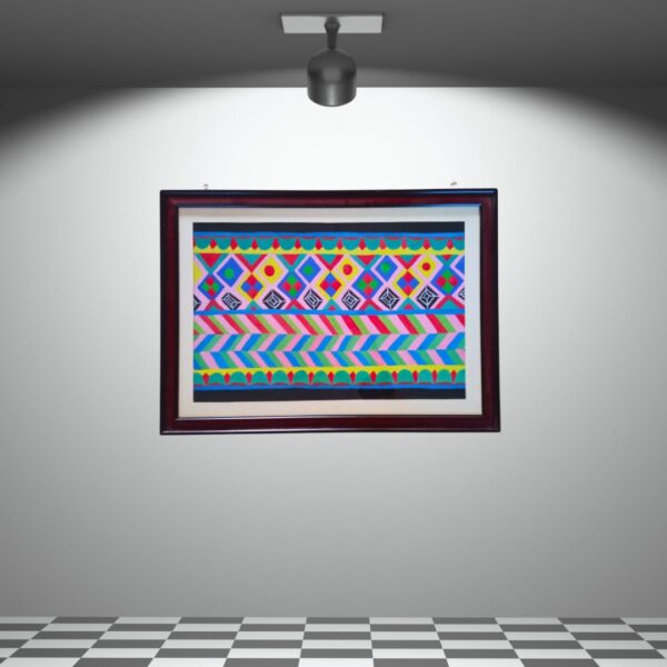 A painting of Abstract Pattern Tribal Art