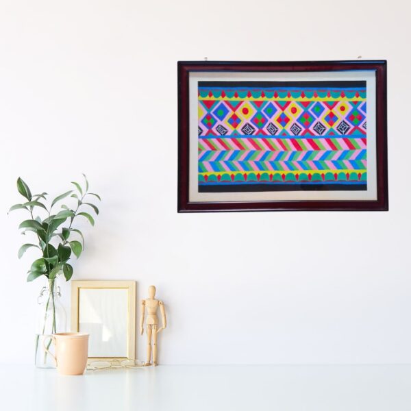 A painting of Abstract Pattern Tribal Art