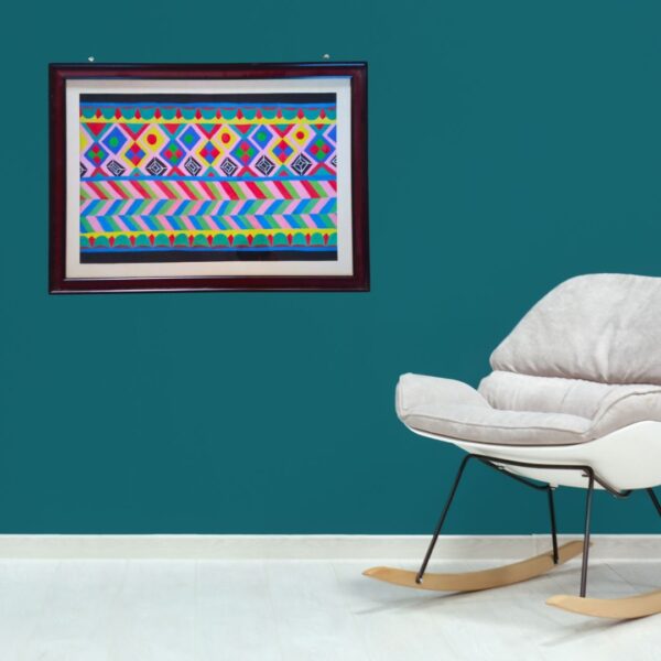 A painting of Abstract Pattern Tribal Art