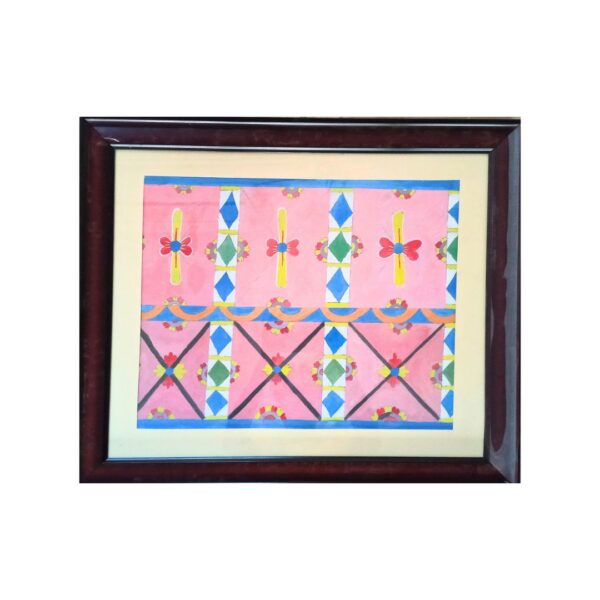 An abstract painting of Santal Tribal Art