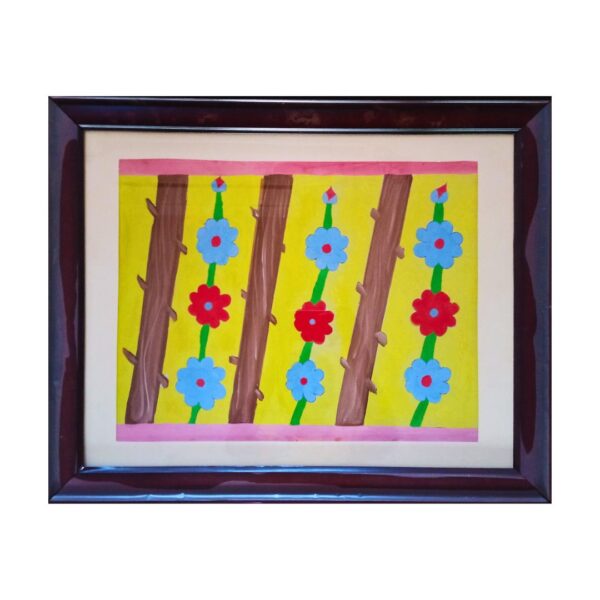 Santal Tribal Hand Painted – Floral Painting